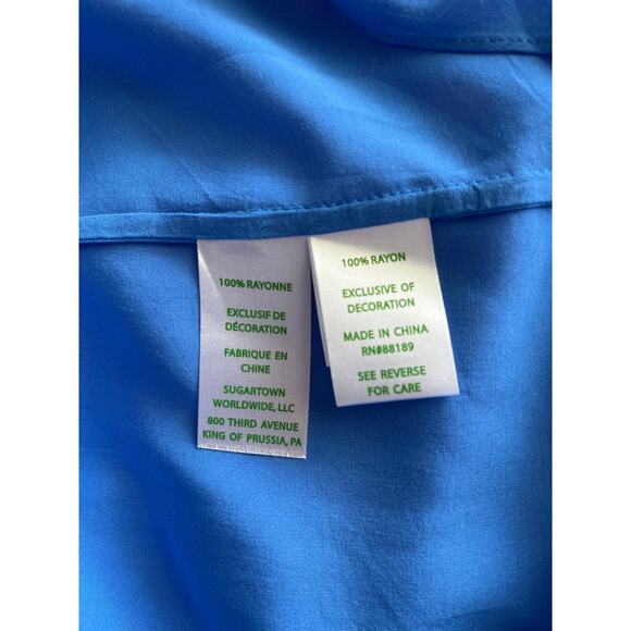 LILLY PULITZER Blue Moira Off the Shoulder Top Sz XS - Picture 6 of 6